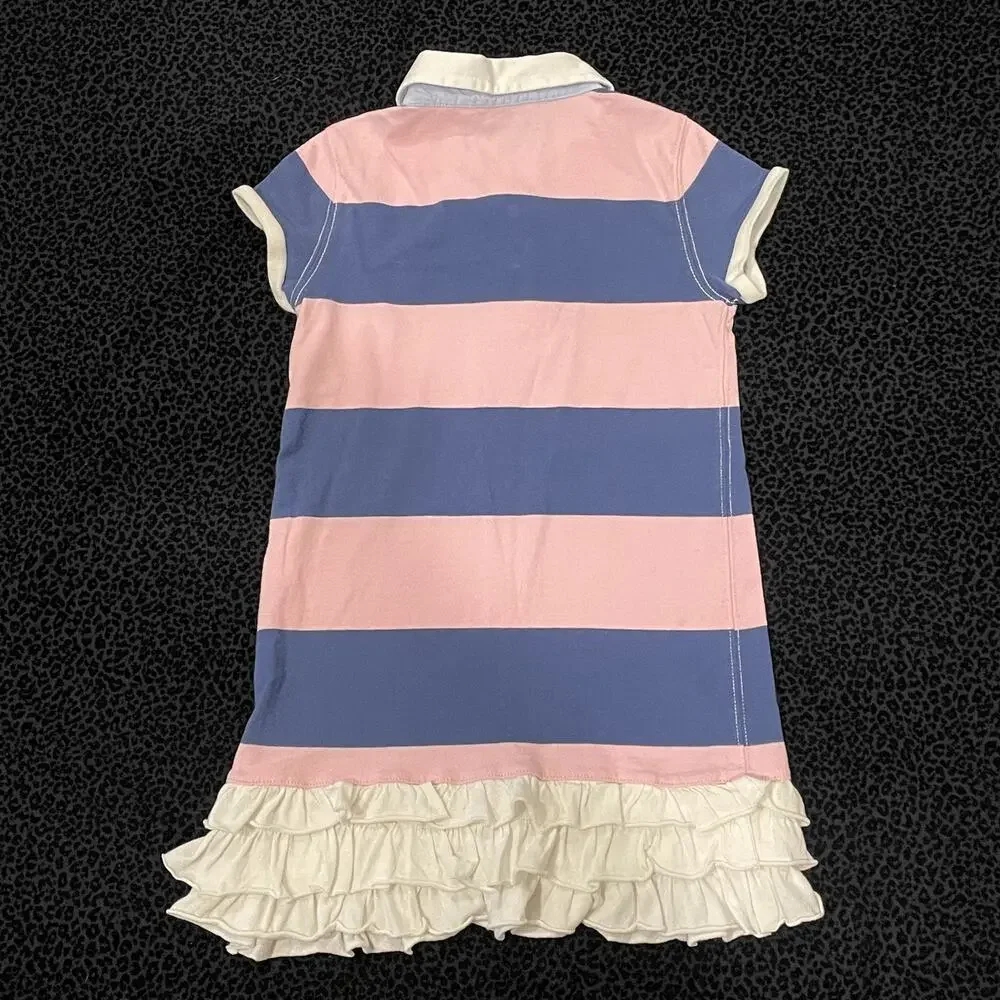 Ralph Lauren Girls Dress Toddler Size 6 Ruffle Casual Party School Cotton